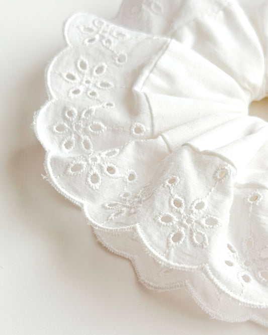 Ivory Blossom XL Scrunchie
