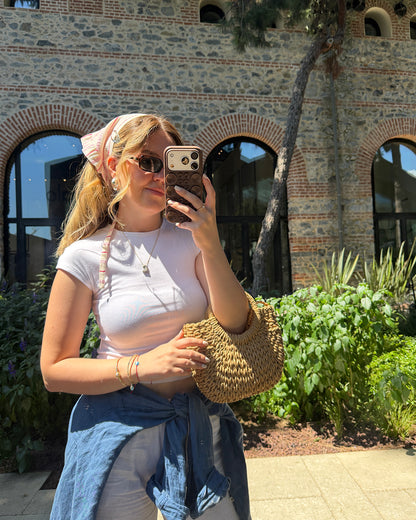 Rosé Stripe Bandana
