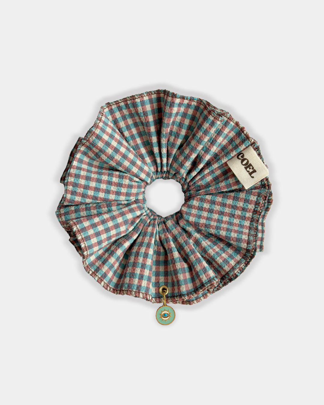 Aegean Check Scrunchie