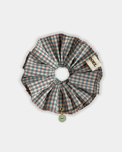 Aegean Check Scrunchie