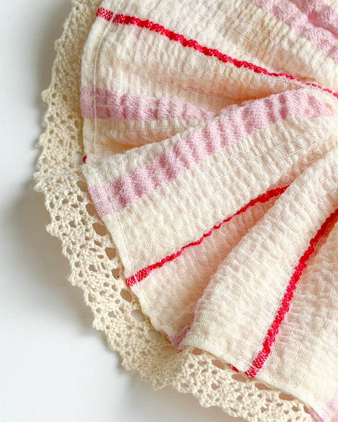 Strawberry Cream Lace Scrunchie