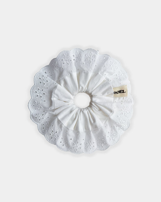 Ivory Blossom XL Scrunchie