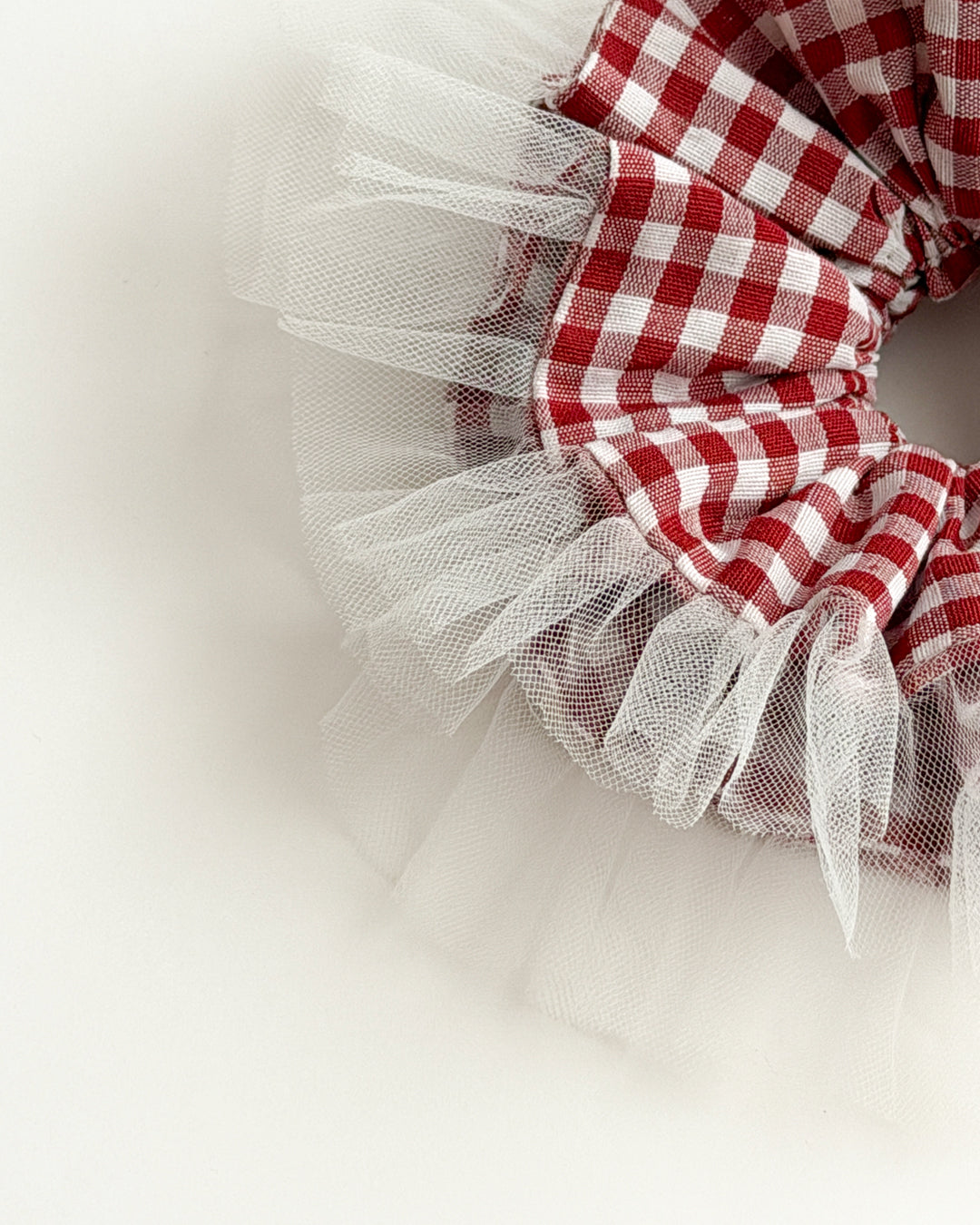 Cherry Tulle Scrunchie