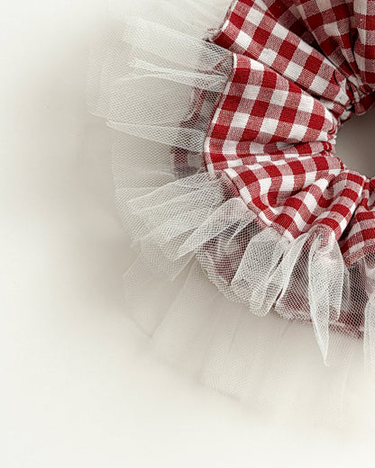 Cherry Tulle Scrunchie