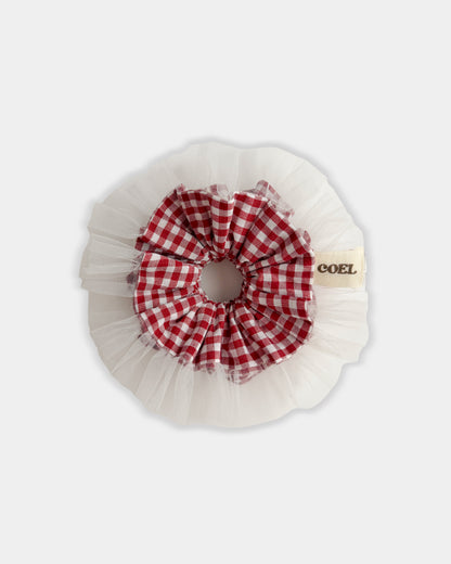 Cherry Tulle Scrunchie